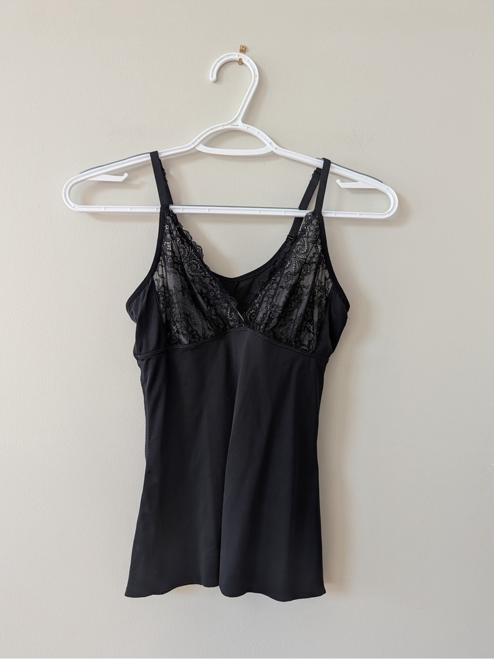 Ruby Ribbon Black Lace-Trim Cami